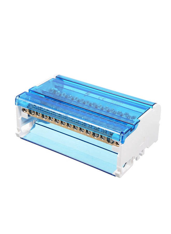 Generic - Terminal Block Junction Box 4-Level Single Phase Junction Case 415 Terminal Distribution Box Din Rail Terminal Case with Transparent Cover Distribution Protection Box - Image 1