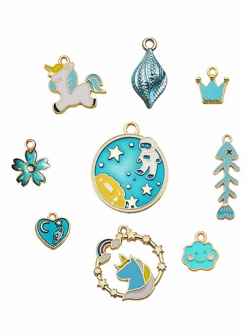 SYOSI Mixed Charms Pendants, 31Pcs Charms for Jewellery Making, Charm Pendants Set, Gold enamel charm DIY Enamel Charms for Charms Making Necklaces Bracelets Earrings Keyrings Jewelry Making  - Image 5