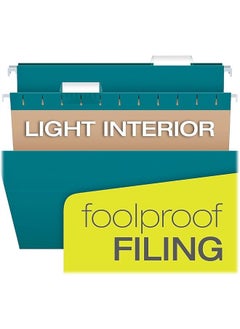 erorex Recycled Hanging File Folders Letter Size Assorted Jewel Tone Colors Two Tone For Foolproof Filing 1 5 Cut Tabs 25 Per Box 81667  - Image 4