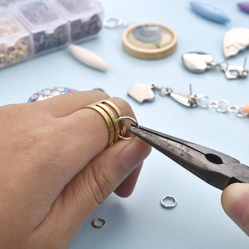 LANBEIDE 2296Pcs Jump Rings Silver Plated Jewelry Connectors Chain Links 3mm 4mm 5mm 6mm 7mm 8mm 10mm Box Set Open Jump Rings for Necklace Repair - Image 5