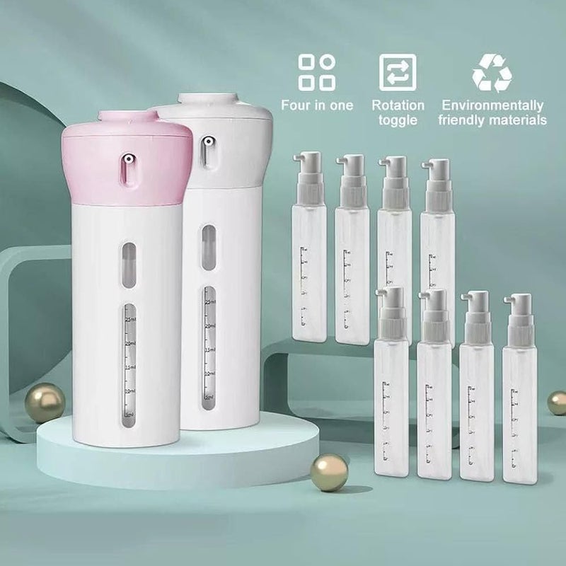 "4 in 1 Travel Bottle Set: Cosmetic & Skincare Dispenser, Liquid & Leak-Proof" - These multifunctional bottles combine travel, beauty and convenience, perfect for shampoo, lotion and cosmetics. - Image 2