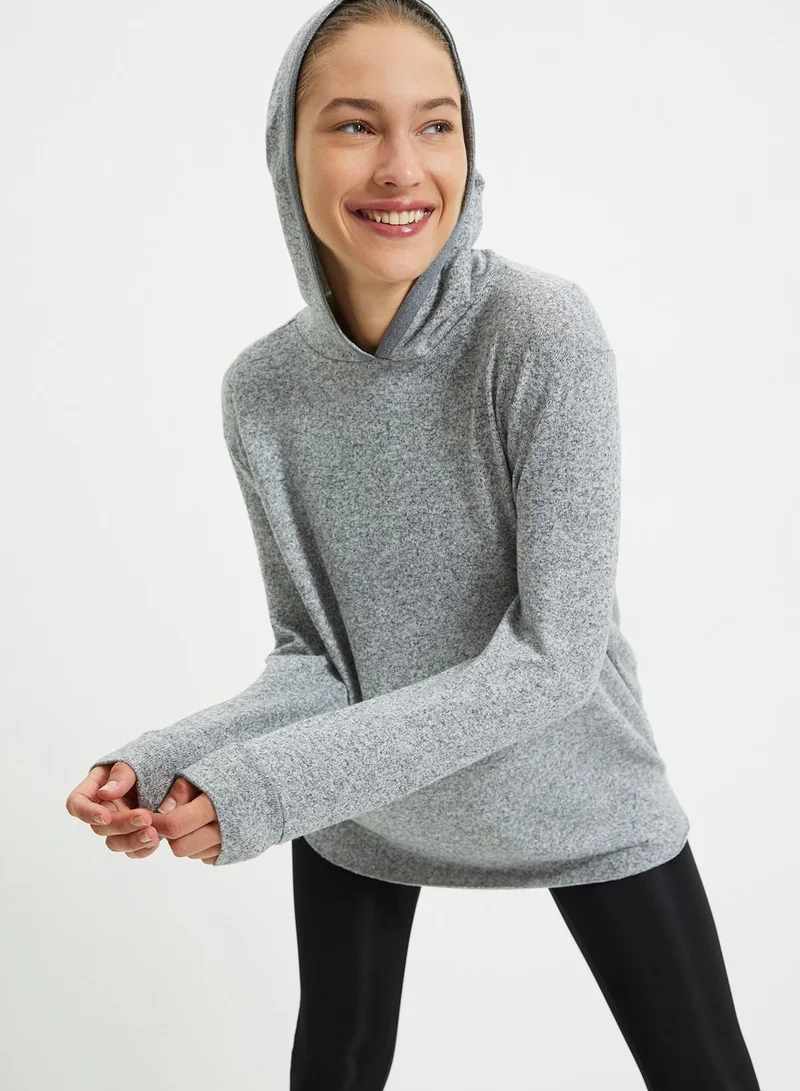 trendyol Back Cut Out Hoodie