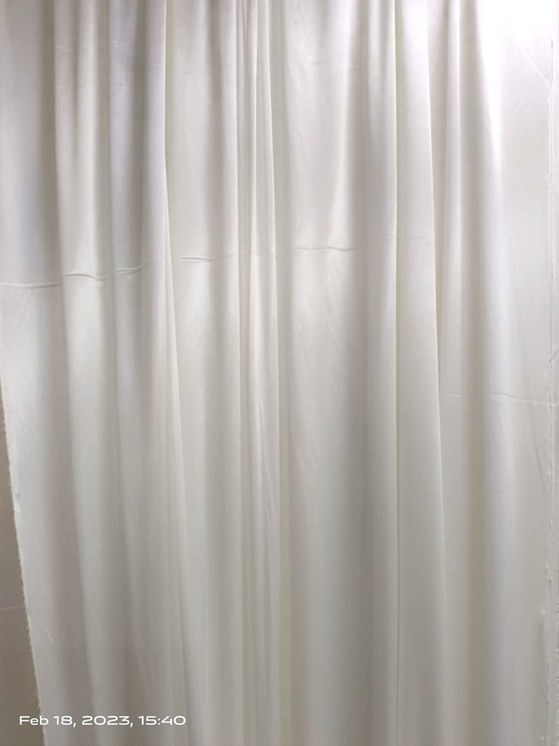 3A Featuretail Soft Lycra Fabric for Backdrop Decoration,Backdrop Curtains & Wedding Decoration, Soft & Silky Lycra Drapes Fabric (3 Mtr Length X 55 Inch, White Color), Solid - Image 2