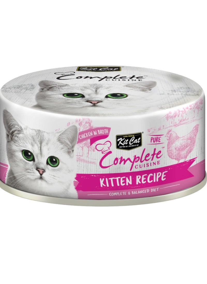 Kit Cat Cat Wet Food Chicken In Broth For Kittens 6x70g - Grain-Free Cat Food  - Image 2