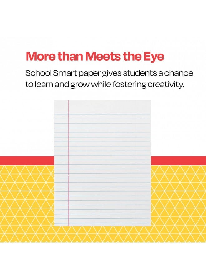 School Smart Composition Paper, Red Margin, 8 x 10-1/2 Inches, White, 500 Sheets - Image 2