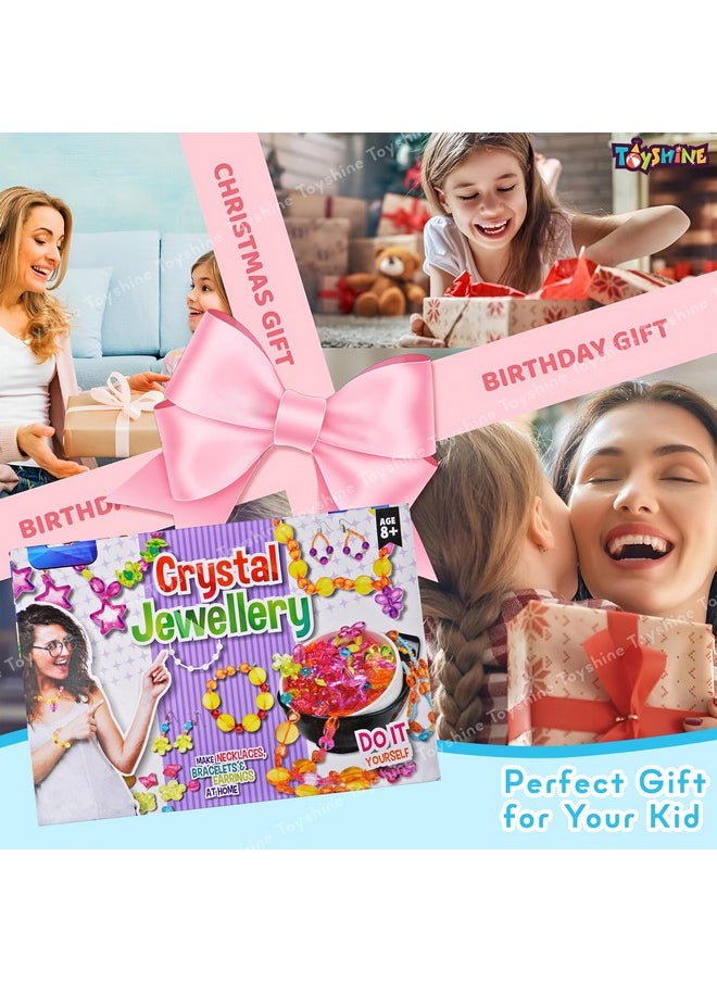Toyshine Toyshine Crystal Acrylic Jewellery Making Do it Yourself kit -14 Colors Vibrant Craft Beads Set for Bracelets , Necklaces & Earrings making Fun DIY Activity Toy Kit Cum Indoor Game for Boys and Girls 8+  - Image 4