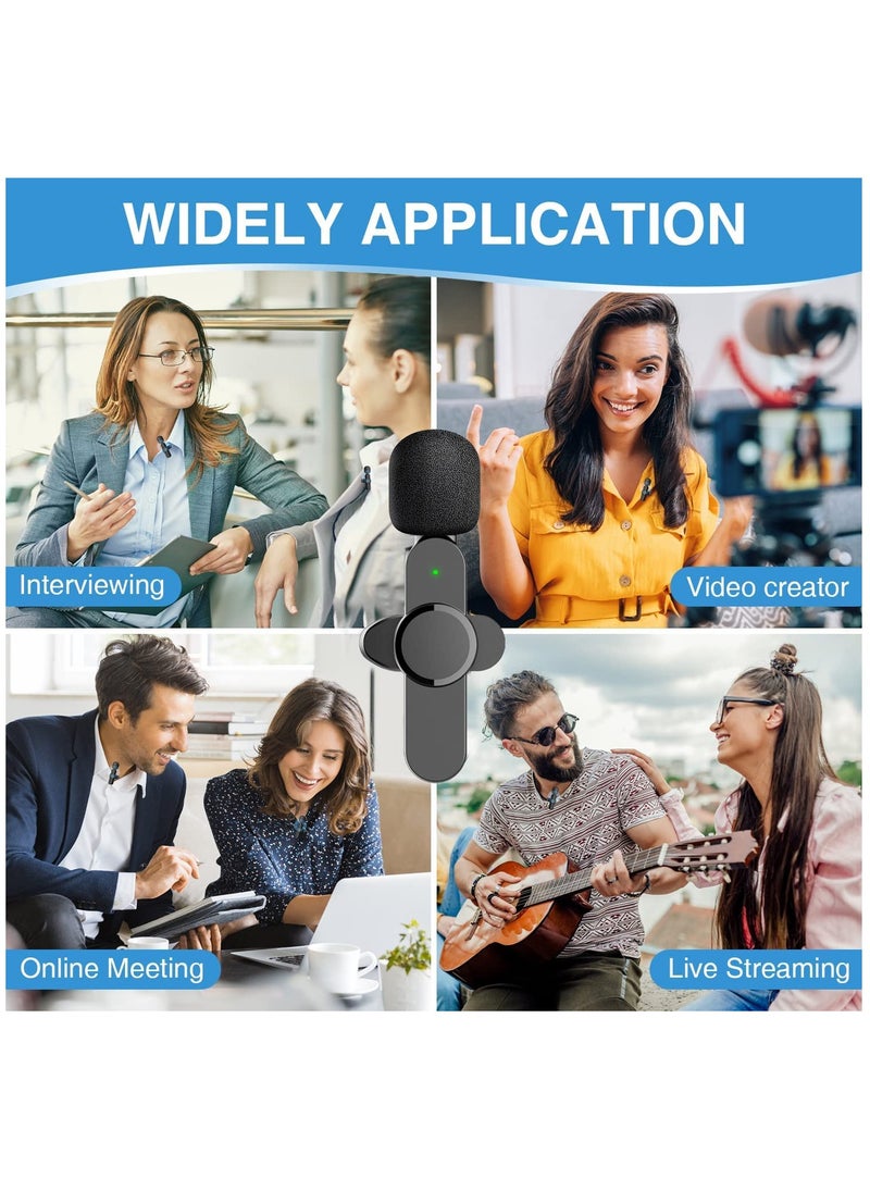 BORTONY - Wireless Lavalier Microphones 3 in 1 Clip-on Microphone for iPhone 15 iPad Android Type C Devices Camera USB-C Microphone 7-Hour Battery Mini Microphone with Noise Reduction for Video Recording Vlog Y - Image 1