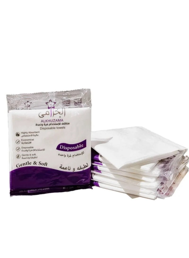 الخزامى مناشف للاسعمال مرة واحدة 50×100 سنتيمتر عالية الأمتصاص لطيفة وناعمة 50 حبة - Image 2