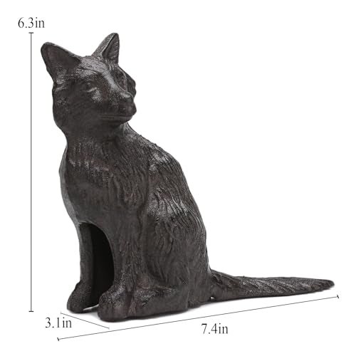 BRASSTAR Cast Iron Animal Door Stopper Fox Shape Heavy Duty Door Window Holder Home Office Shop Farm Manor Decoration Utility Tool TQGJPT515 - Image 3
