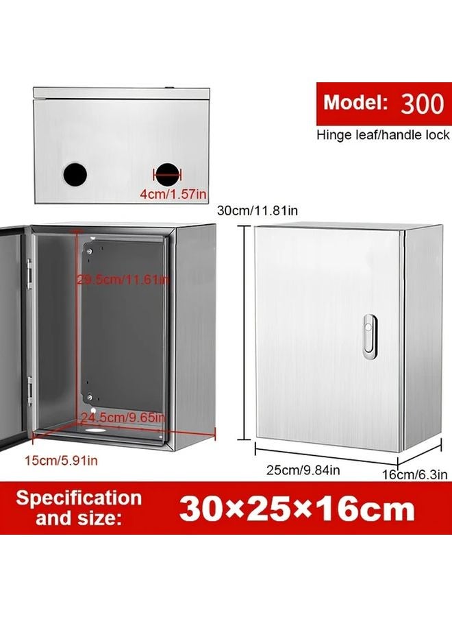 Stainless Steel Electrical Enclosure 300 Model Outdoor Indoor Industrial Box - Image 1