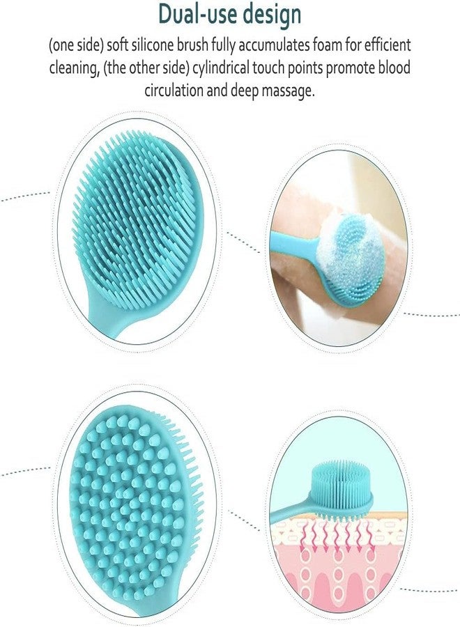 draval Back Scrubber for Shower Back Brush Long Handle for Shower Skin Exfoliating Brush Body with Soft Bristles Back Cleaning Washer for Men Women (multicolor) - Image 4