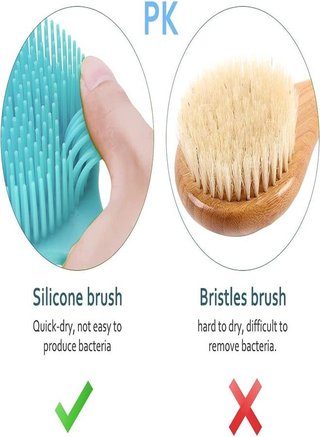 draval Back Scrubber for Shower Back Brush Long Handle for Shower Skin Exfoliating Brush Body with Soft Bristles Back Cleaning Washer for Men Women (multicolor) - Image 3