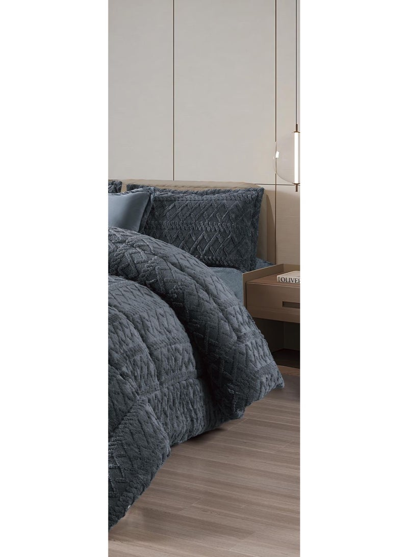 MingLi Comforter Set made of soft velvet and fur to provide warmth and comfort, size 210*170 cm - Image 3