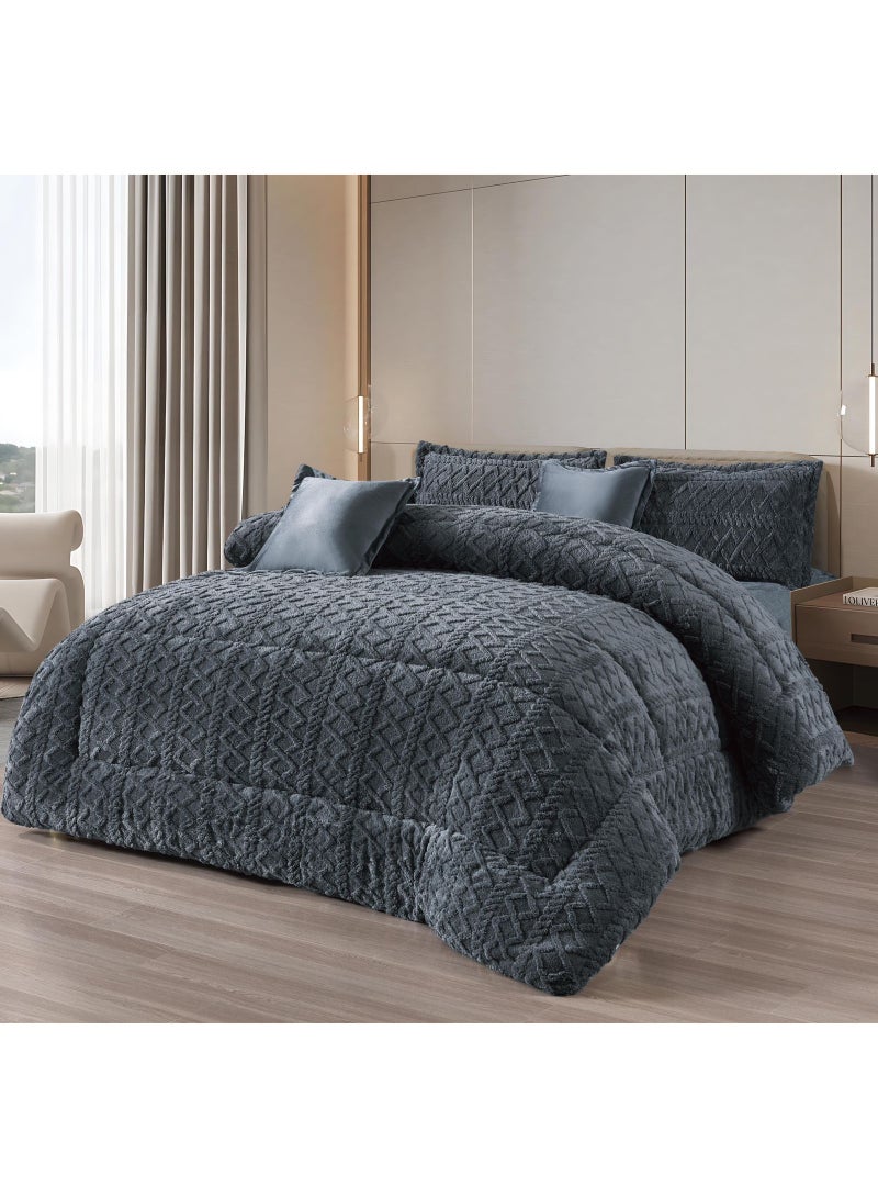 MingLi Comforter Set made of soft velvet and fur to provide warmth and comfort, size 210*170 cm - Image 4