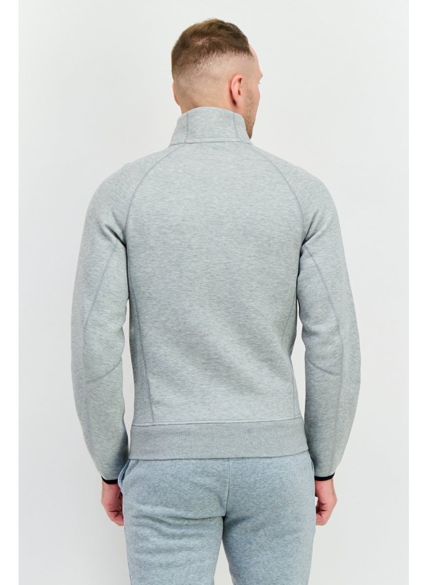 Nike Men Sportswear Fit Half Zip Long Sleeve Outdoor Sweatshirt, Grey  - Image 3