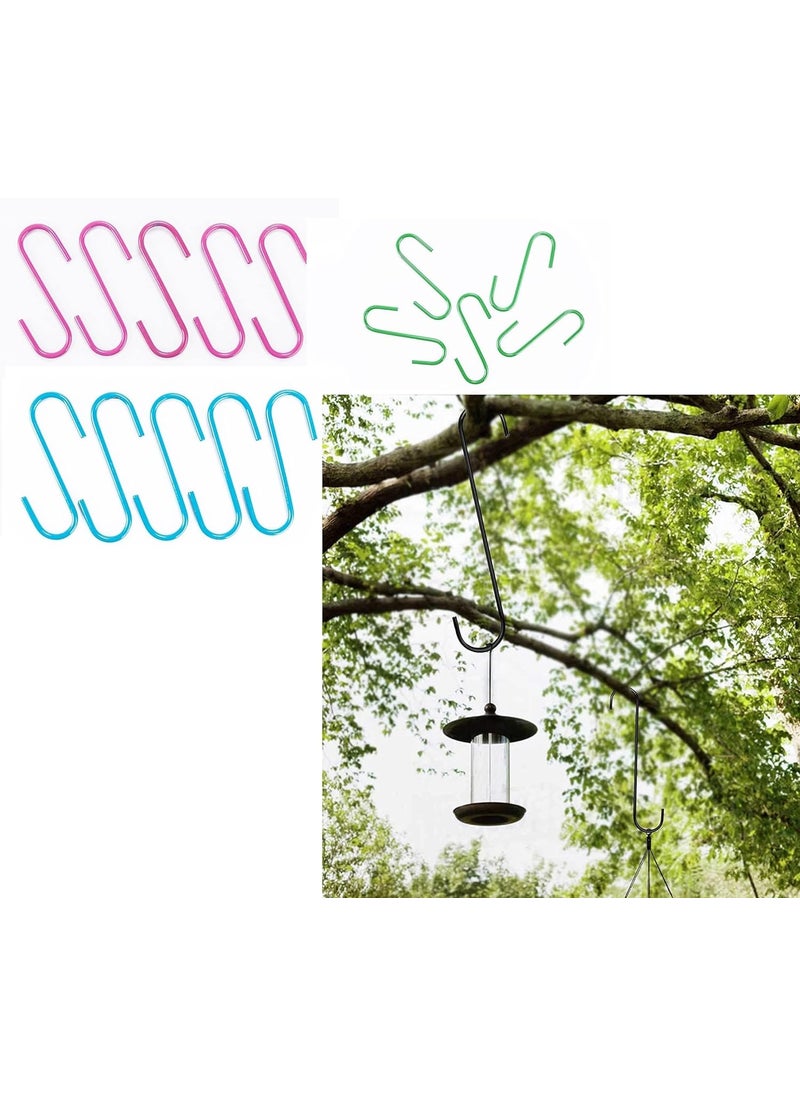 EFFICACY Efficacy S Shape Extra Large 2667cm 105 inch 3 Pack Powder Coated Steel Hook Hanging in Kitchen Garden Pots and Pans Indoor Outdoor Uses Assorted Color Length 105 inch Diameter 5 mm  - Image 3
