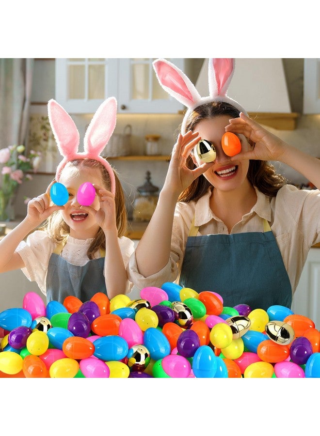 SURCVIO [6 Surprise Golden Eggs] 200 Pack 3 Inch Plastic Easter Eggs, Empty Easter Eggs Fillable, Bright Colors Plastic Eggs Bulks For Easter Hunt, Easter Party Favor, Basket Stuffers Fillers - Image 4