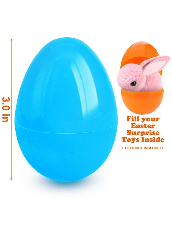SURCVIO [6 Surprise Golden Eggs] 200 Pack 3 Inch Plastic Easter Eggs, Empty Easter Eggs Fillable, Bright Colors Plastic Eggs Bulks For Easter Hunt, Easter Party Favor, Basket Stuffers Fillers - Image 2