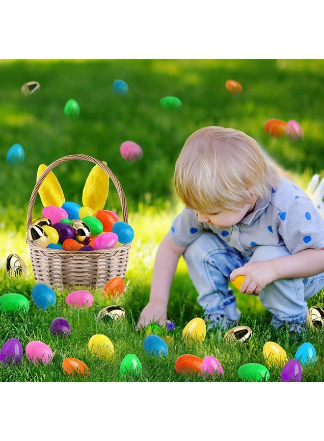 SURCVIO [6 Surprise Golden Eggs] 200 Pack 3 Inch Plastic Easter Eggs, Empty Easter Eggs Fillable, Bright Colors Plastic Eggs Bulks For Easter Hunt, Easter Party Favor, Basket Stuffers Fillers - Image 5