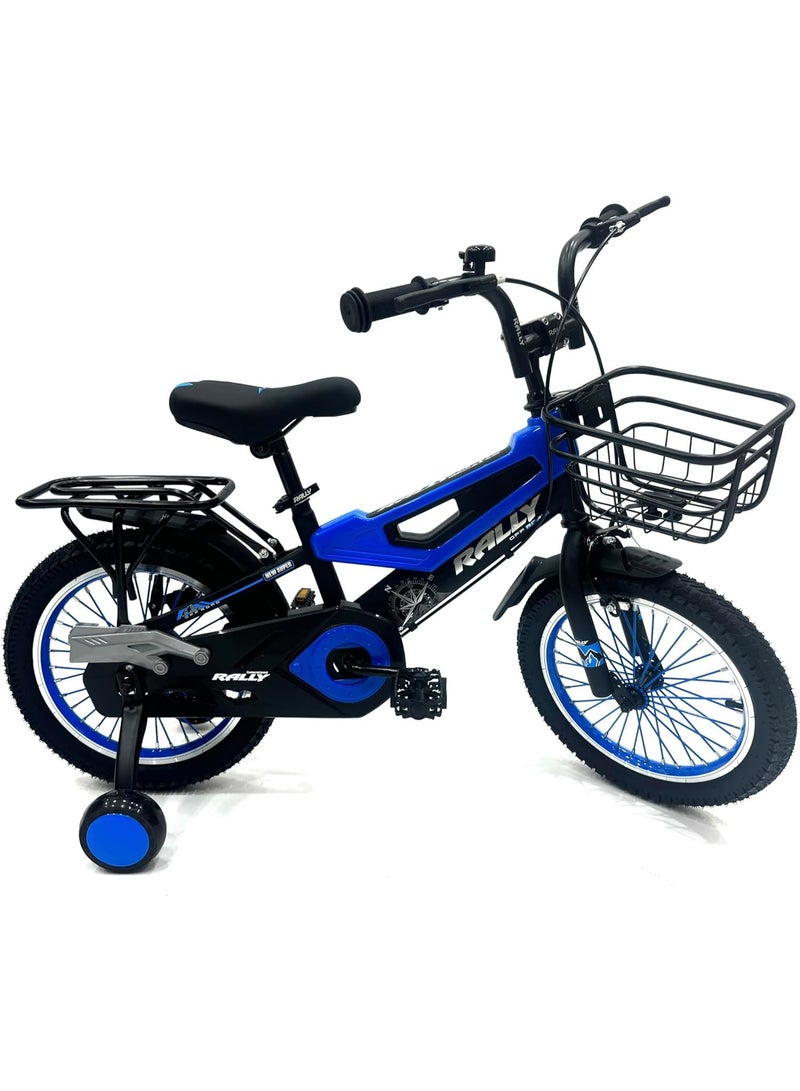 RALLY BICYCLE RALLY Kids Bicycle 16 Inch RL-16-1400 | Training Wheels | Basket | Chain Cover | Bell | Cargo Rack | Age 4–7 Years - Image 1