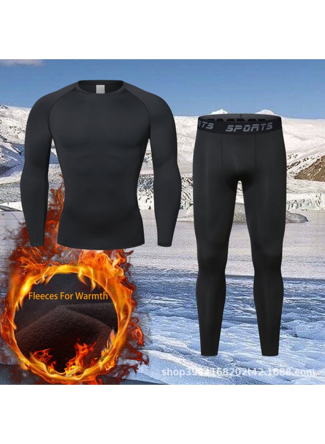Spring/summer Running Sports Fitness Set Cycling Training Compression Tights Men's Base Layer Long Sleeve Breathable Quick-dry