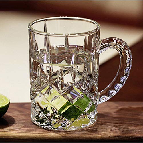 SYANKA Italian Premium Glass Beer Mugs - Set of 3, Transparent, 400ml - Image 4