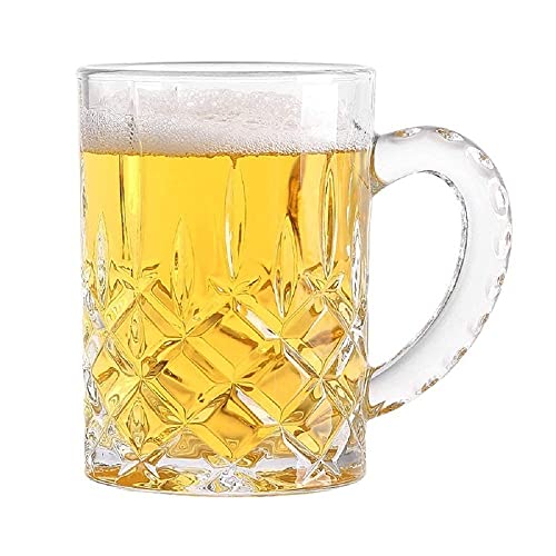 SYANKA Italian Premium Glass Beer Mugs - Set of 3, Transparent, 400ml - Image 5