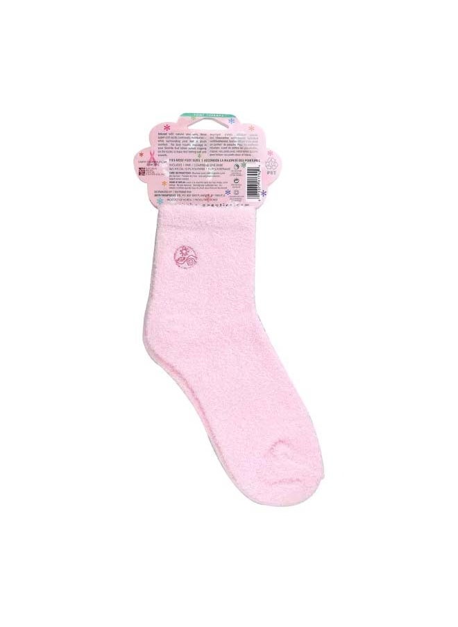 Earth Therapeutics Aloe Moisture Aloe Socks Pink 1 Pair  - Image 2
