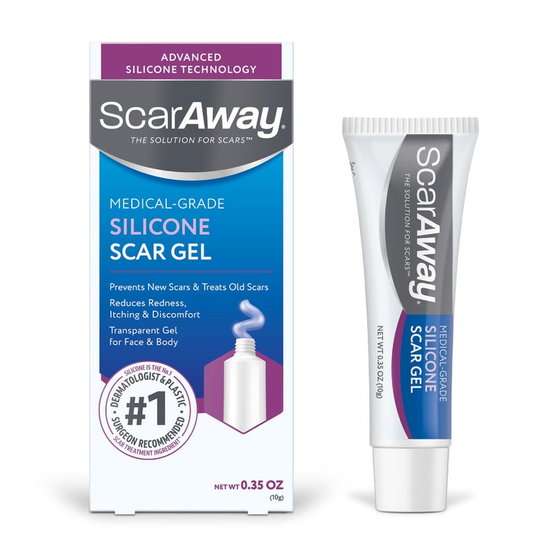 ScarAway Silicone Scar Gel, Helps Improve Size, Color & Texture of Hypertrophic & Keloid Scars from Injury, Burns & Surgery, Water Resistant, 10g (0.35 Oz) - Image 1