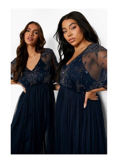 Bridesmaid Hand Embellished Kimono Mesh Maxi