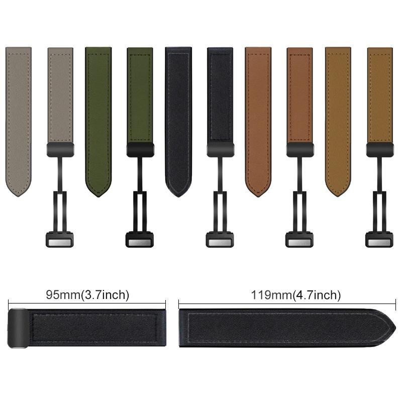 erorex For Huawei Watch Fit4 Pro / Fit4 / Fit3 Crazy Horse Pattern Silicone  Magnetic Buckle Watch Band(Black) - Image 3