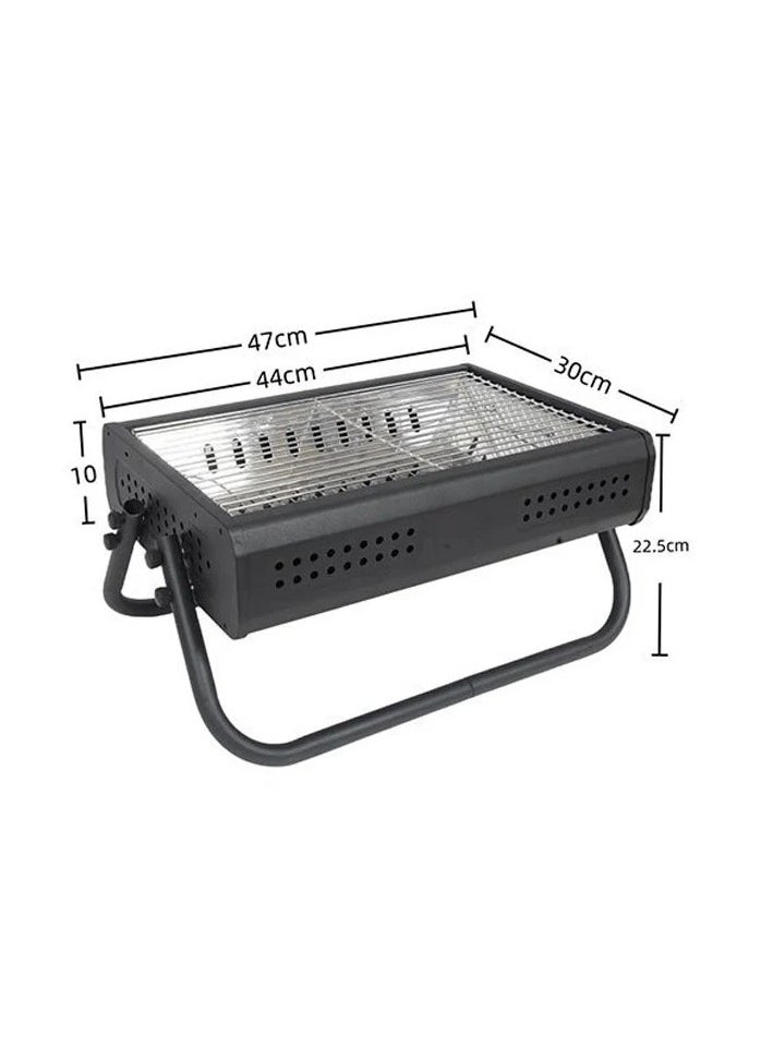 VIO Barbecue Grill Stainless Steel Charcoal Grill Foldable Durable Outdoor Household Camping BBQ Smoker for Outdoor Cooking Picnic Patio Backyard Camping Cooking  - Image 2