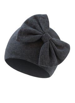 Generic Baby Solid Color Maruko Hat Headcarf Doughnut Girl Head Cap 6 month to 12 month Deep Grey 