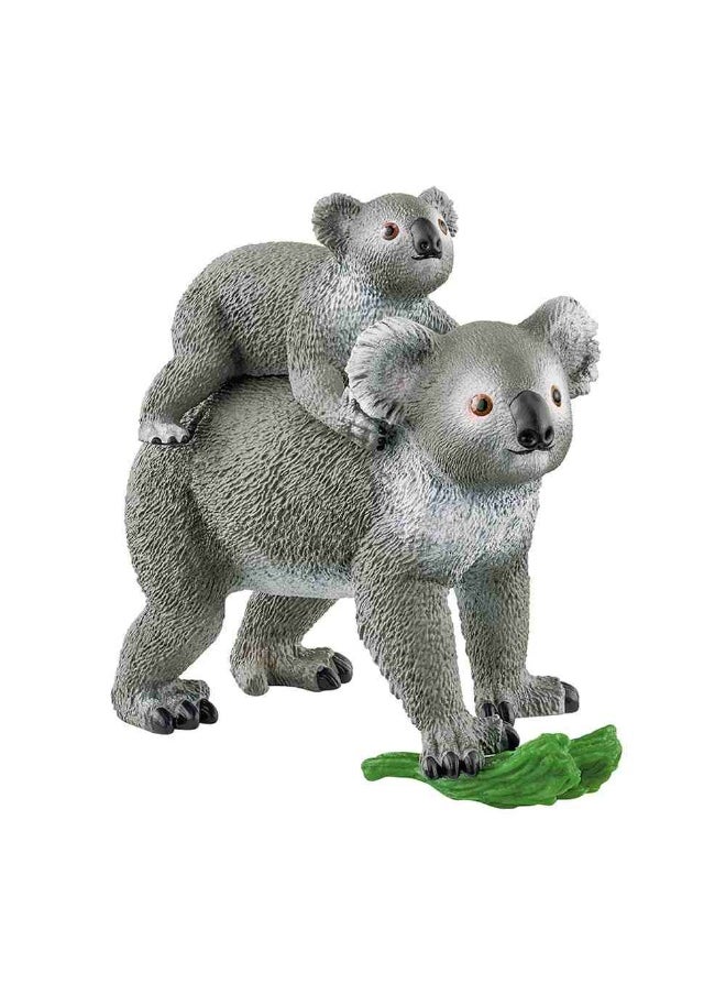 Schleich Koala Mother With Baby Animal Figures  - Image 1