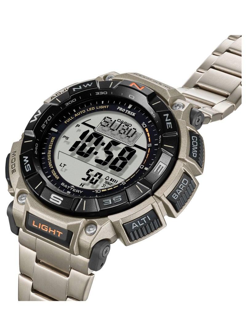 CASIO ساعة برو تريك الرقمية بسوار تيتانيوم للرجال PRG-340T-7DR - Image 2