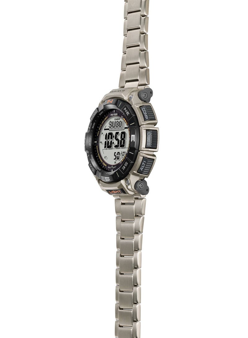 CASIO ساعة برو تريك الرقمية بسوار تيتانيوم للرجال PRG-340T-7DR - Image 4