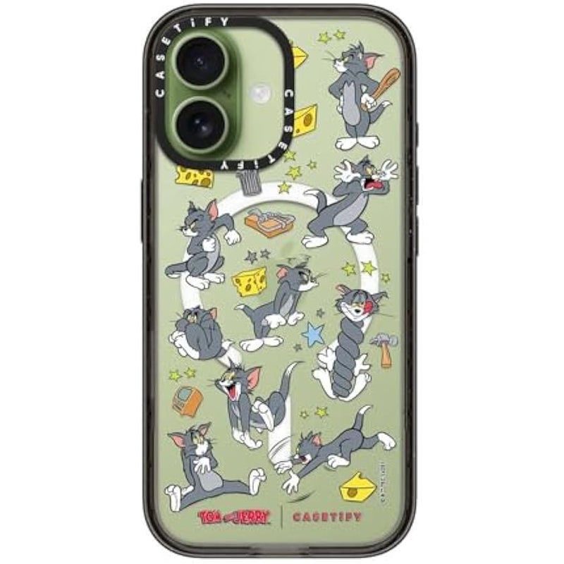 Casetify Impact iPhone 17 Case 【Tom and Jerry Colab/Slim/Compatible with Magsafe / 8.2 ft. 4X Military Grade Drop Protection】 - Tom Pattern - Clear Black - Image 3