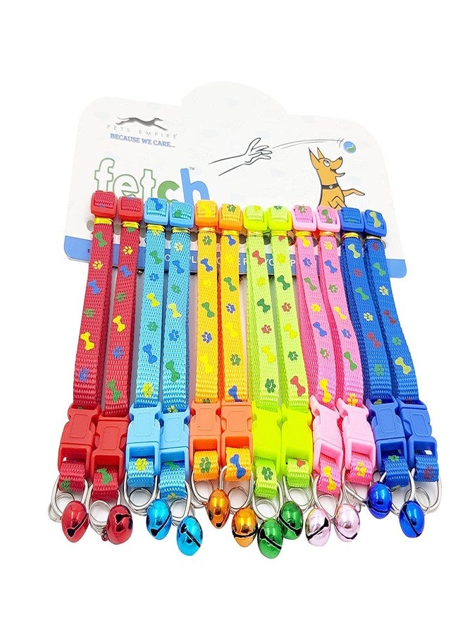 Pets Empire 2 Pack Colorful Cat Collars with Bell - Adjustable Breakaway Safety Collars for Small Dogs & Kittens, Neck Girth 19-32 cm - Image 2