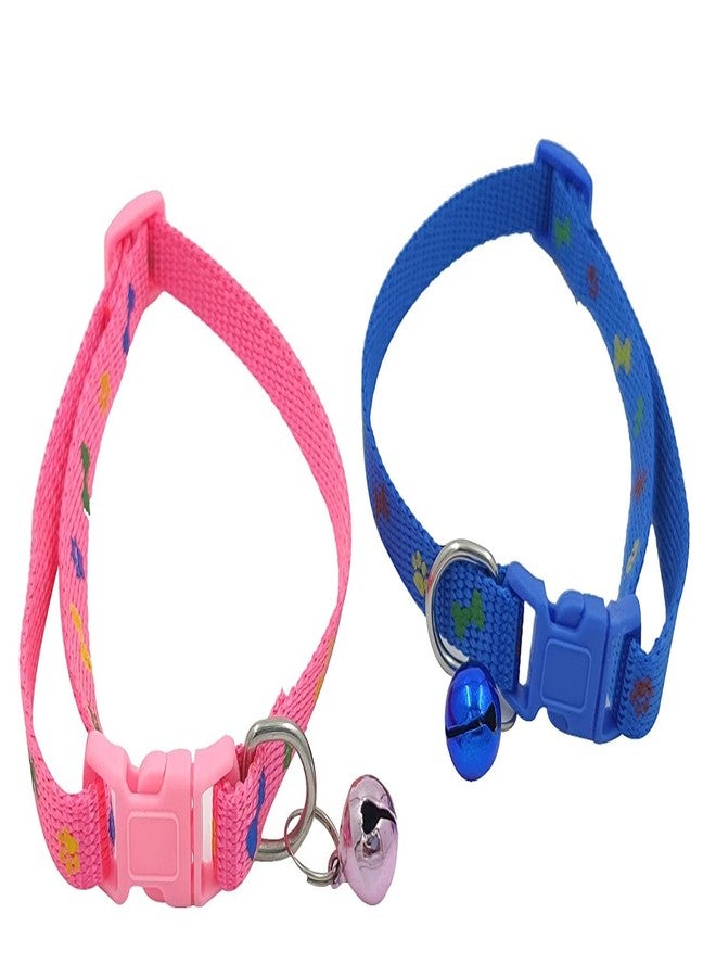 Pets Empire 2 Pack Colorful Cat Collars with Bell - Adjustable Breakaway Safety Collars for Small Dogs & Kittens, Neck Girth 19-32 cm - Image 5