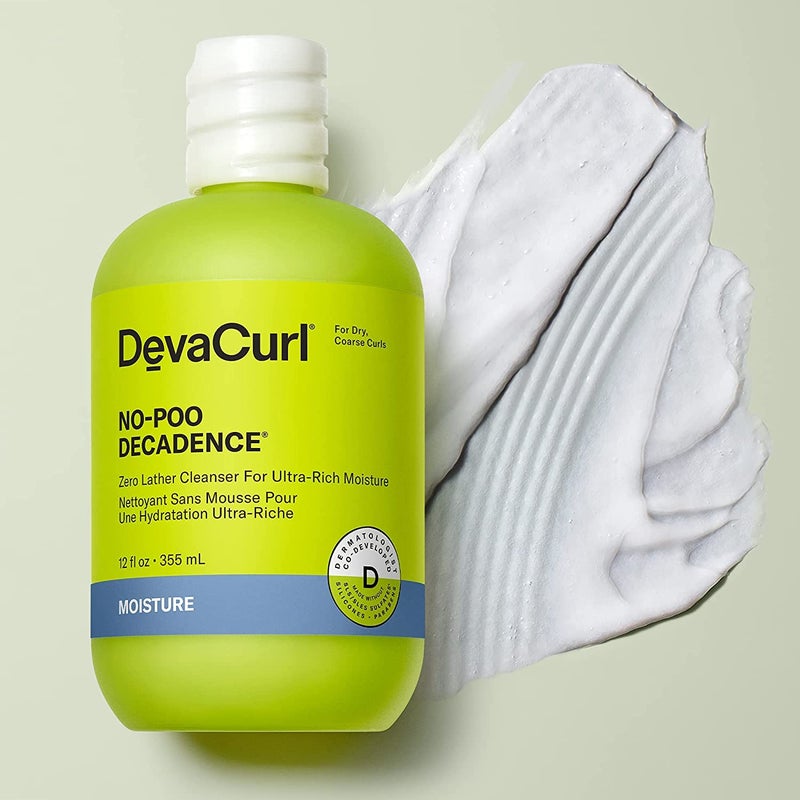 DevaCurl No-Poo Decadence Non-Lathering Cleanser for Ultra-Rich Moisture, Green Oasis, 12 fl. oz - Image 2