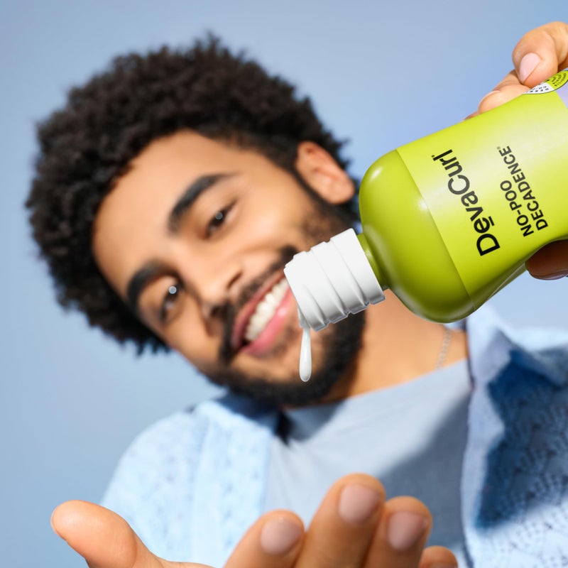 DevaCurl No-Poo Decadence Non-Lathering Cleanser for Ultra-Rich Moisture, Green Oasis, 12 fl. oz - Image 3
