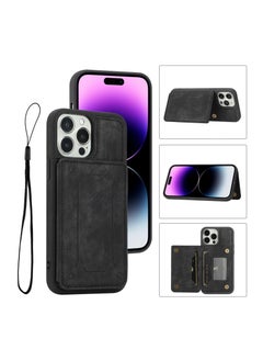 Suteni Back Cover Card Slots Leather Phone Case for iPhone  - Image 3
