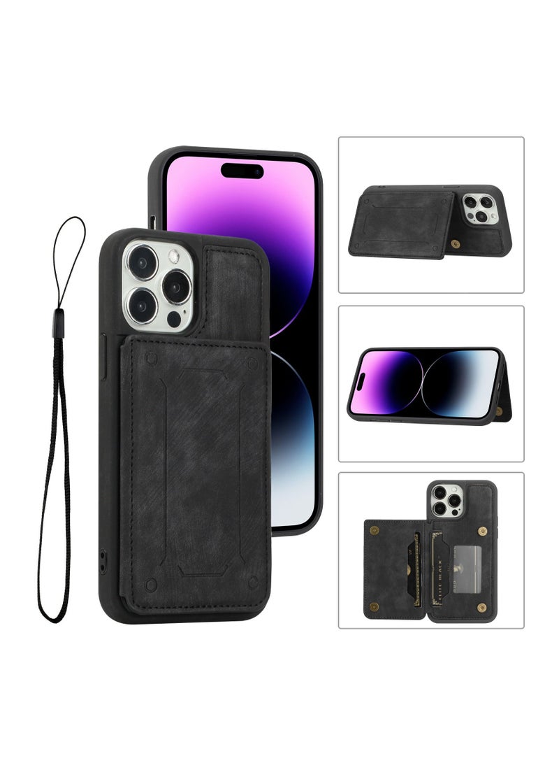 Suteni Back Cover Card Slots Leather Phone Case for iPhone - Image 3