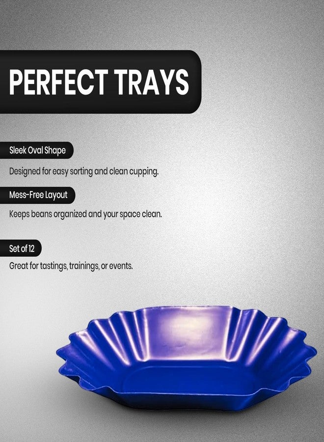 Rattleware Oval Coffee Bean Tray - 8.8” x 5.4” (12 Pcs) - Premium Quality, Perfect for Cupping, Unique Design & Durable Material - Ideal for Home Kitchen Use - Image 2