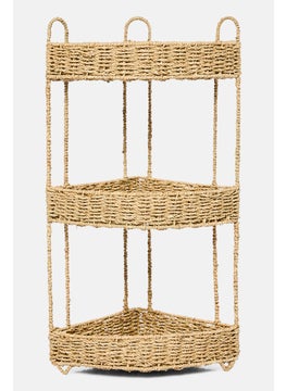 Muy Mucho Auxiliary 3 Tier Natural Fiber Organizer, Tan  - Image 1