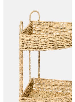 Muy Mucho Auxiliary 3 Tier Natural Fiber Organizer, Tan  - Image 3