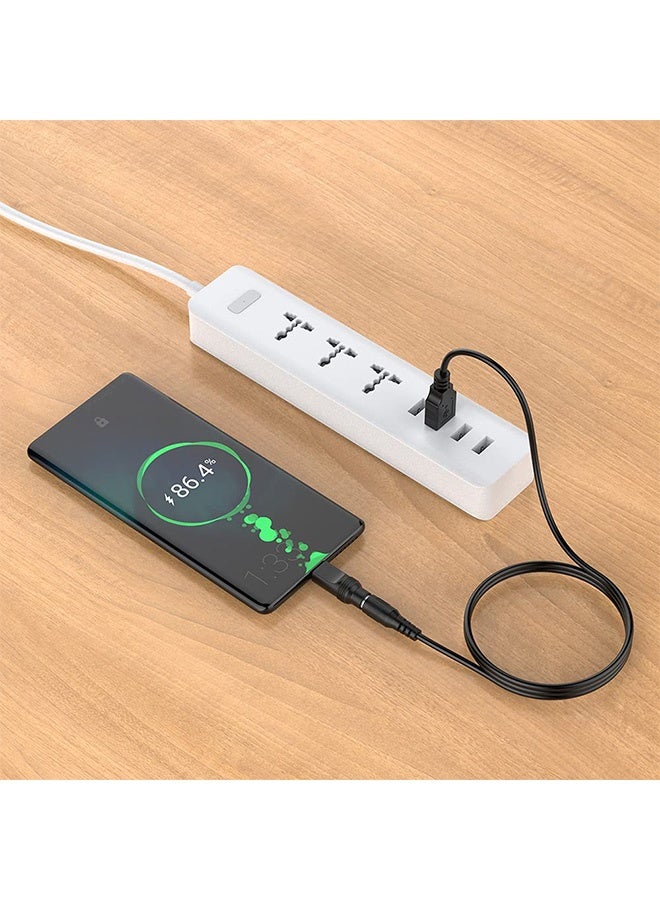 Peachjoy كابل طاقة USB إلى DC 5V، كابل شحن بموصل عالمي DC 5.5x2.1mm مع 10 نصائح موصل (5.5x2.5، 4.8x1.7، 4.0x1.7، 4.0x1.35، 3.5x1.35، 3.0x1.1، 2.5x0.7، Micro USB، Type-C، Mini USB) 5FT - Image 5