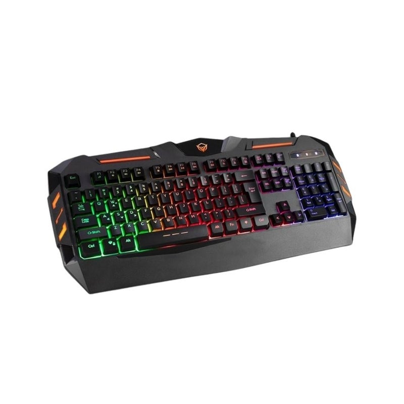 MEETION MT-C500 4-in-1 Wired Gaming Combo, Backlit Arabic English Keyboard, 3200 DPI Mouse, Microphone Headset and Cloth Mouse Pad, Black - Image 3