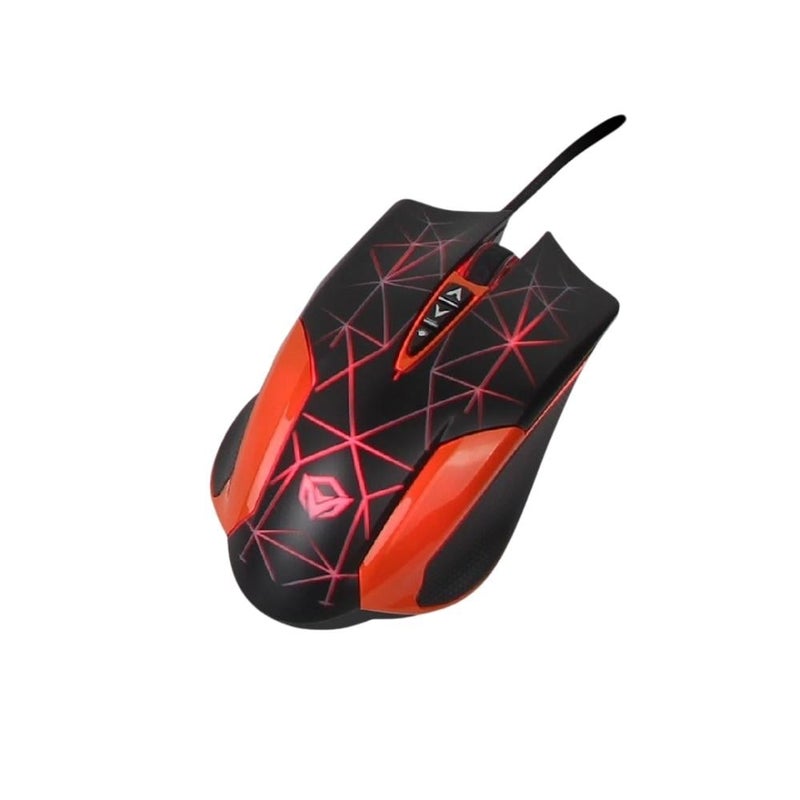 MEETION MT-C500 4-in-1 Wired Gaming Combo, Backlit Arabic English Keyboard, 3200 DPI Mouse, Microphone Headset and Cloth Mouse Pad, Black - Image 2