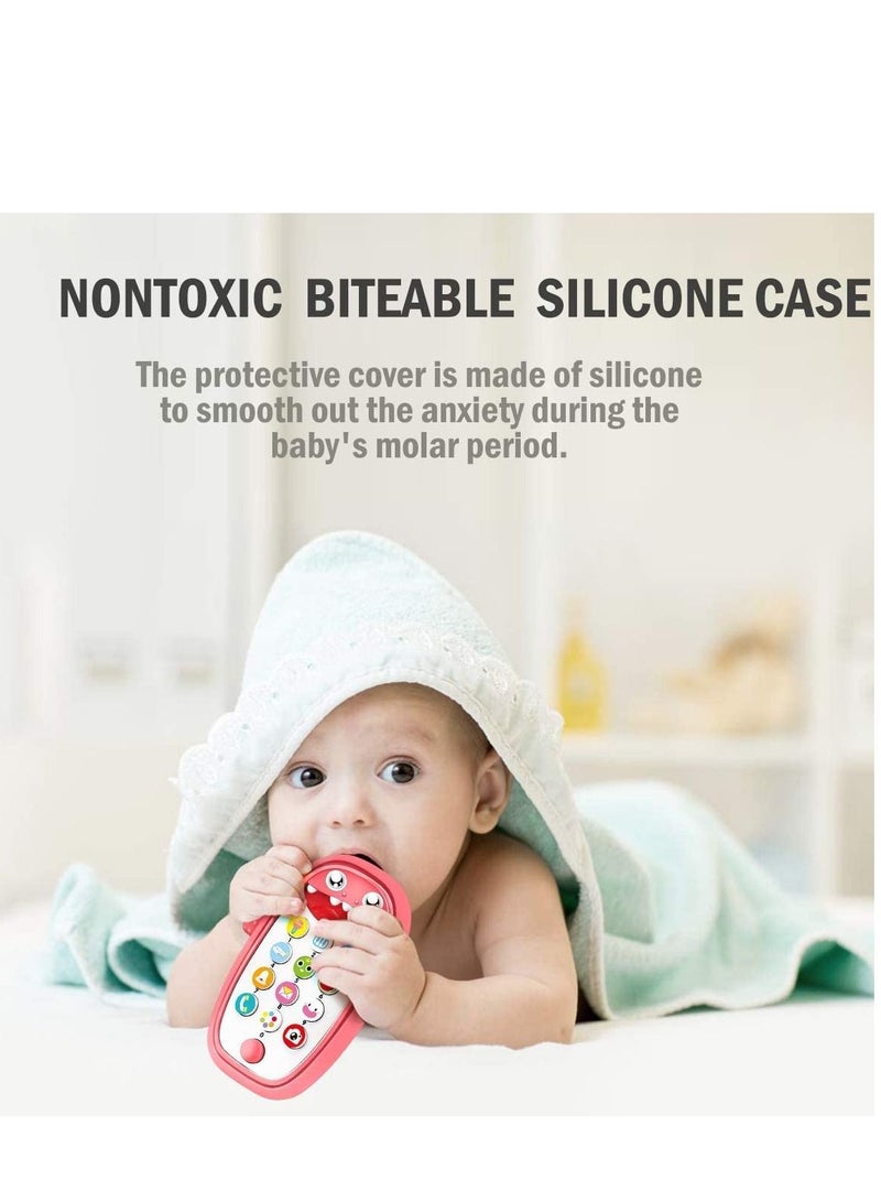 Suntown ألعاب موسيقية للأطفال هاتف teething للرضع للعب والتعلم للأطفال والصغار ألعاب هاتف Baby Shark مع ضوء وصوت هدية عيد ميلاد من أجل الفتاة أو الصبي 18 شهر - Image 3